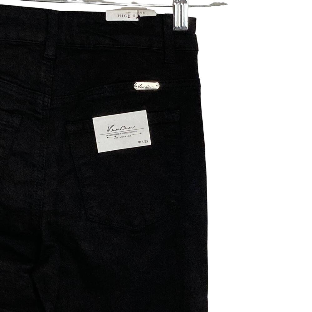 KanCan Jeans Ripped Shredded Skinny Women's Size 3/25 High Rise Waist Black NWT - Picture 13 of 16